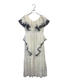 HER LIP TO（ハーリップトゥ）の古着「Angel Sleeve Dress」｜アイボリー