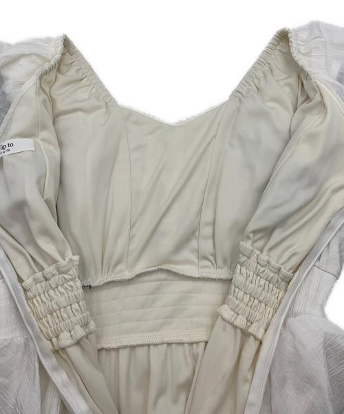 HER LIP TO（ハーリップトゥ）HER LIP TO (ハーリップトゥ) Angel Sleeve Dress アイボリー サイズ:Sの古着・服飾アイテム