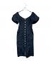 HER LIP TO（ハーリップトゥ）の古着「Puff Sleeve Midi Dress/パフスリーブミディドレス」｜インディゴ