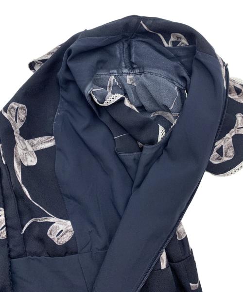 Snidel（スナイデル）Snidel (スナイデル) リボンプリントワンピース ネイビー サイズ:1の古着・服飾アイテム