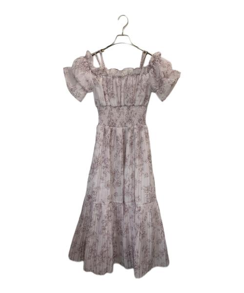 Snidel（スナイデル）Snidel (スナイデル) オフショルギャザーワンピース ピンク サイズ:1の古着・服飾アイテム