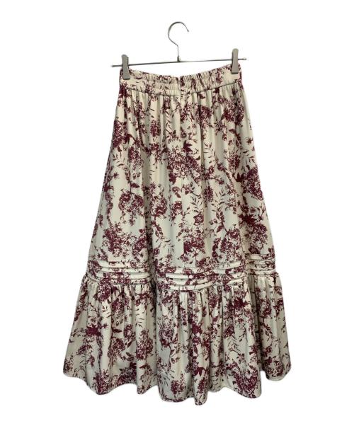 HER LIP TO（ハーリップトゥ）HER LIP TO (ハーリップトゥ) Autumn Botanical Printed Skirt ベージュ サイズ:Sの古着・服飾アイテム