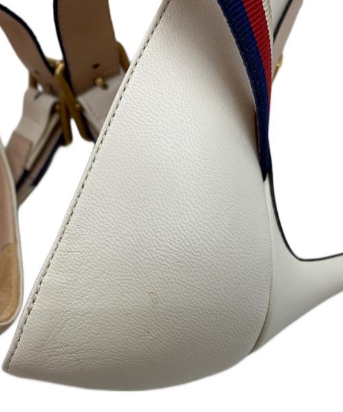 GUCCI（グッチ）GUCCI (グッチ) ウェブラインヒールパンプス ホワイト サイズ:34の古着・服飾アイテム