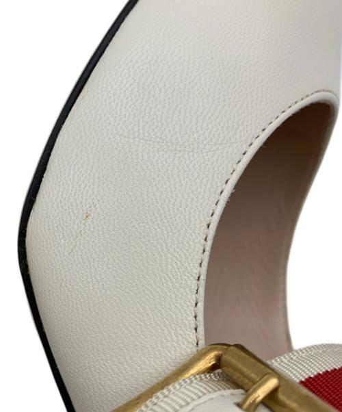 GUCCI（グッチ）GUCCI (グッチ) ウェブラインヒールパンプス ホワイト サイズ:34の古着・服飾アイテム