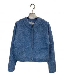 Adam et Rope（アダム エ ロペ）の古着「ラメニットカーディガン」｜ブルー