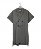 LOEFFロエフ）の古着「ウールトロ スクエアシルエット ドレス」｜グレー