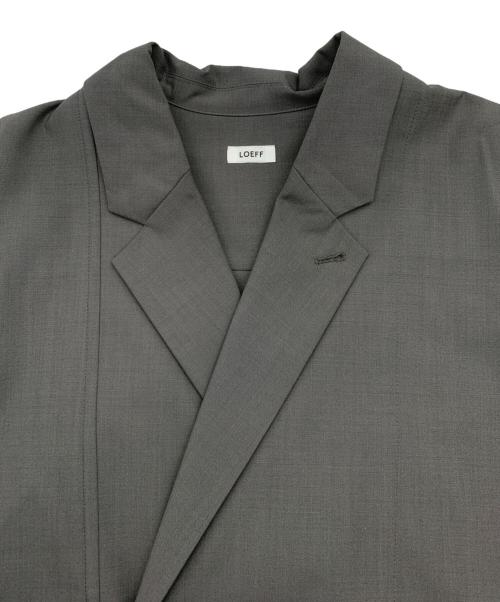 LOEFF（ロエフ）LOEFF (ロエフ) ウールトロ スクエアシルエット ドレス グレー サイズ:1の古着・服飾アイテム