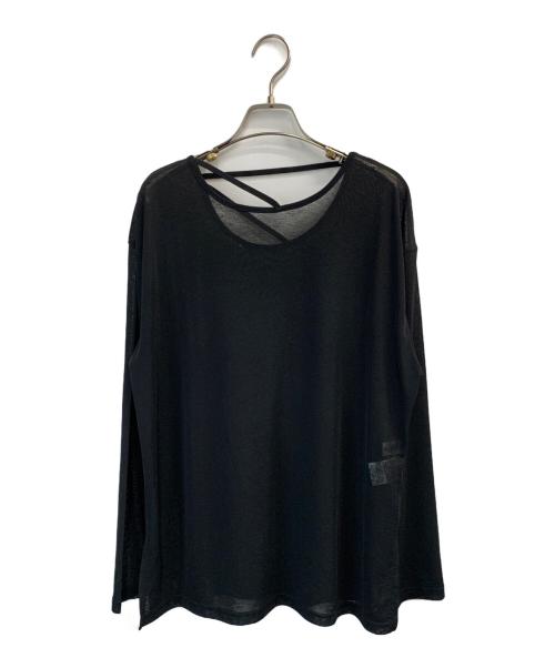 THE PAUSE（ザポーズ）THE PAUSE (ザポーズ) ストラップネックプルオーバー ブラック サイズ:Fの古着・服飾アイテム