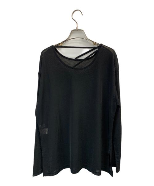 THE PAUSE（ザポーズ）THE PAUSE (ザポーズ) ストラップネックプルオーバー ブラック サイズ:Fの古着・服飾アイテム