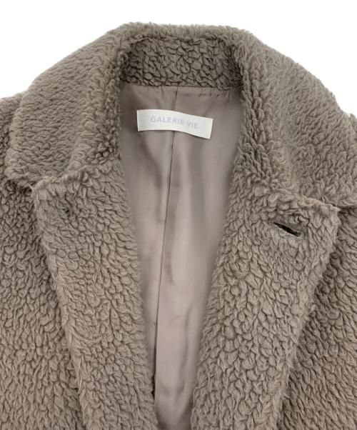 GALERIE VIE（ギャルリーヴィー）GALERIE VIE (ギャルリーヴィー) シープボア ステンカラーブルゾン ベージュ サイズ:36の古着・服飾アイテム