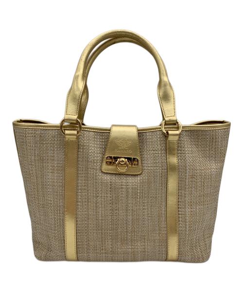 Hamano（ハマノ）Hamano (ハマノ) ハンドバッグ ゴールドの古着・服飾アイテム