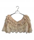 Lily Brownリリーブラウン）の古着「ヴィンテージライクレースブラウス」｜ピンク