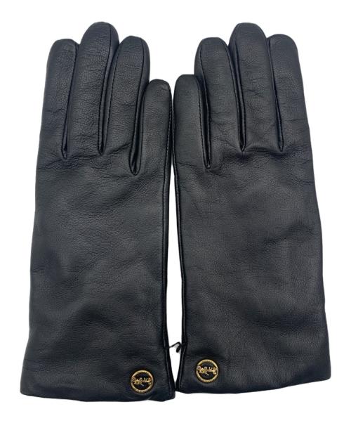 COACH（コーチ）COACH (コーチ) レザーグローブ ブラックの古着・服飾アイテム