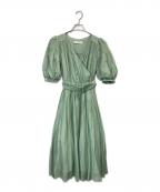 HER LIP TOハーリップトゥ）の古着「Airy Volume Sleeve Dress」｜グリーン