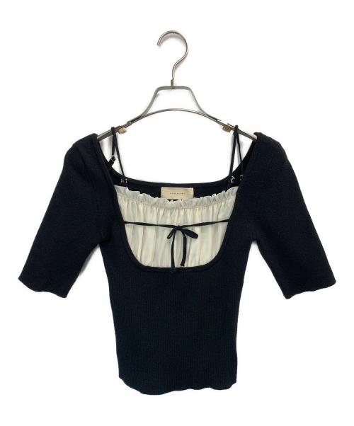 ANDMARY（アンドマリー）ANDMARY (アンドマリー) Mew frill tops ブラック サイズ:Fの古着・服飾アイテム