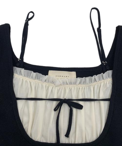 ANDMARY（アンドマリー）ANDMARY (アンドマリー) Mew frill tops ブラック サイズ:Fの古着・服飾アイテム