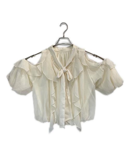 Rirandture（リランドチュール）Rirandture (リランドチュール) オフショルダーフリルブラウス アイボリー サイズ:2の古着・服飾アイテム