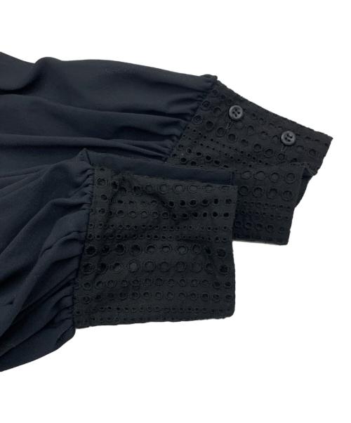 HER LIP TO（ハーリップトゥ）Her lip to (ハーリップトゥ)  Lace Pockets Cotton blend Blouse/レースポケットコットンブレンドブラウス ブラック サイズ:Mの古着・服飾アイテム