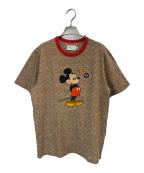 COACH×DISNEYコーチ×ディズニー）の古着「ミッキーマウス シグネチャー Tシャツ」｜ベージュ
