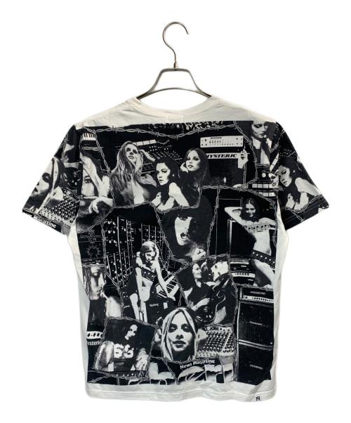 Hysteric Glamour（ヒステリックグラマー）Hysteric Glamour (ヒステリックグラマー) ガール ウーマン ローズ ロゴ 総柄 Tシャツ ブラック サイズ:Lの古着・服飾アイテム