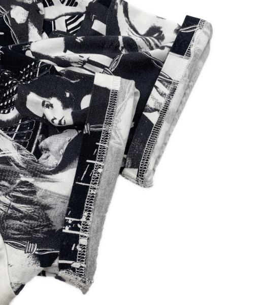 Hysteric Glamour（ヒステリックグラマー）Hysteric Glamour (ヒステリックグラマー) ガール ウーマン ローズ ロゴ 総柄 Tシャツ ブラック サイズ:Lの古着・服飾アイテム