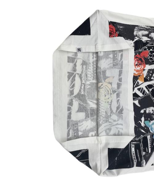 Hysteric Glamour（ヒステリックグラマー）Hysteric Glamour (ヒステリックグラマー) ガール ウーマン ローズ ロゴ 総柄 Tシャツ ブラック サイズ:Lの古着・服飾アイテム