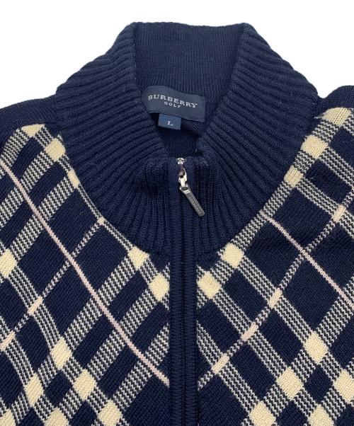 BURBERRY GOLF（バーバリーゴルフ）BURBERRY GOLF (バーバリーゴルフ) ジップパーカー ネイビー サイズ:Lの古着・服飾アイテム