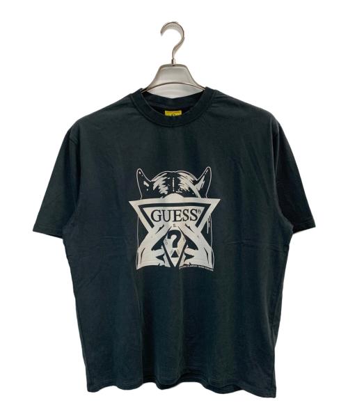 Hysteric Glamour（ヒステリックグラマー）Hysteric Glamour (ヒステリックグラマー) GUESS JEANS (ゲス ジーンズ) 半袖カットソー ブラック サイズ:Ｍの古着・服飾アイテム