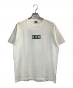 KITHキス）の古着「Pray for Noto Tee ボックスロゴプリント」｜ホワイト