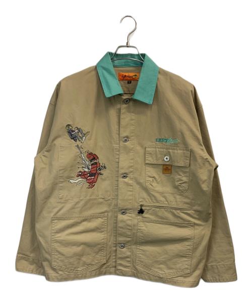 Left Alone（レフトアローン）Left Alone (レフトアローン) カーバーオール ベージュ サイズ:Lの古着・服飾アイテム
