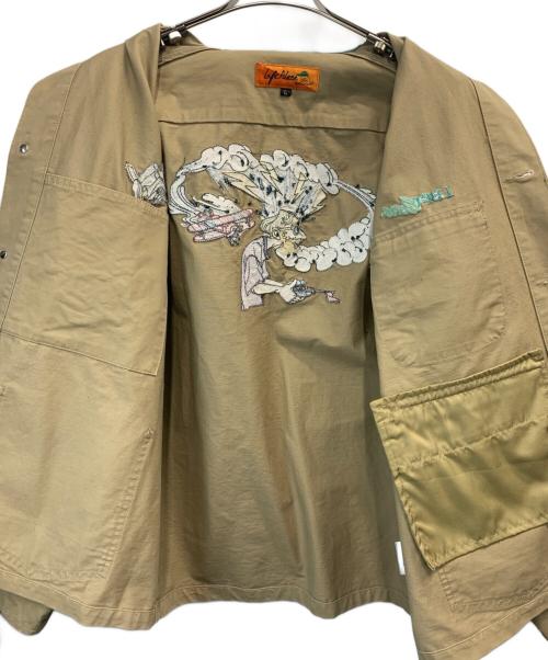 Left Alone（レフトアローン）Left Alone (レフトアローン) カーバーオール ベージュ サイズ:Lの古着・服飾アイテム