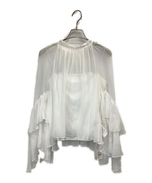 Snidel（スナイデル）Snidel (スナイデル) ラッフルミニセットアップ ホワイト サイズ:1の古着・服飾アイテム