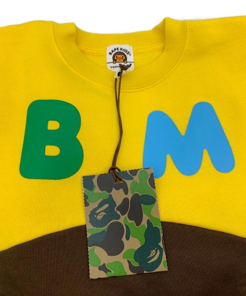 BAPE KIDS（ベイプキッズ）BAPE KIDS (ベイプキッズ) クルーネックスウェット イエロー サイズ:140の古着・服飾アイテム