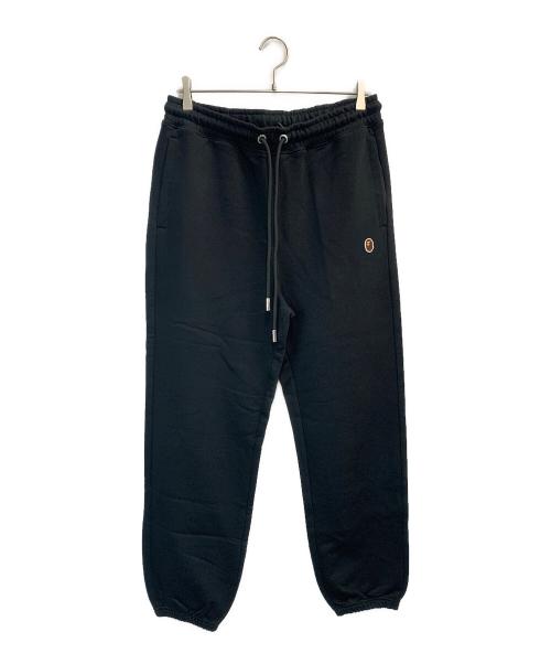 A BATHING APE（アベイシングエイプ）A BATHING APE (アベイシングエイプ) ONE POINT REGUALR FIT SWEATPANTS ブラック サイズ:Lの古着・服飾アイテム