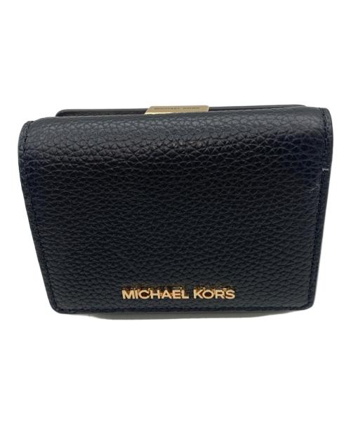 MICHAEL KORS（マイケル・コース）MICHAEL KORS (マイケル・コース) コンパクトウォレット ブラックの古着・服飾アイテム