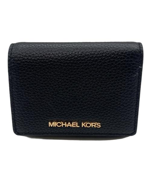 MICHAEL KORS（マイケル・コース）MICHAEL KORS (マイケル・コース) コンパクトウォレット ブラックの古着・服飾アイテム