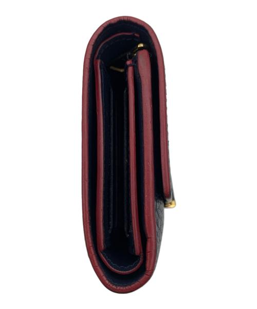 LOUIS VUITTON（ルイ ヴィトン）LOUIS VUITTON (ルイ ヴィトン) ポルトフォイユ･カプシーヌ コンパクト ネイビー×レッドの古着・服飾アイテム