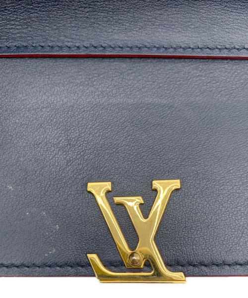 LOUIS VUITTON（ルイ ヴィトン）LOUIS VUITTON (ルイ ヴィトン) ポルトフォイユ･カプシーヌ コンパクト ネイビー×レッドの古着・服飾アイテム