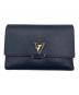 LOUIS VUITTON (ルイ ヴィトン) ポルトフォイユ･カプシーヌ コンパクト ネイビー×レッド：30000円