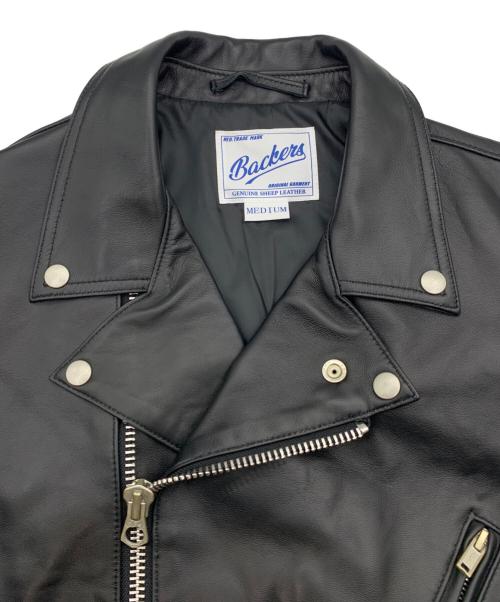 BACKERS（バッカーズ）Backers (バッカーズ) レザージャケット ブラック サイズ:Mの古着・服飾アイテム
