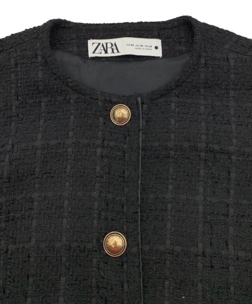 ZARA（ザラ）ZARA (ザラ) ノーカラージャケット ブラック サイズ:XSの古着・服飾アイテム