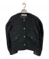 ZARA（ザラ）の古着「ノーカラージャケット」｜ブラック