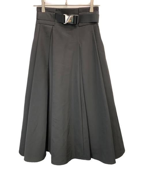Snidel（スナイデル）Snidel (スナイデル) ベルト付スカート ブラックの古着・服飾アイテム