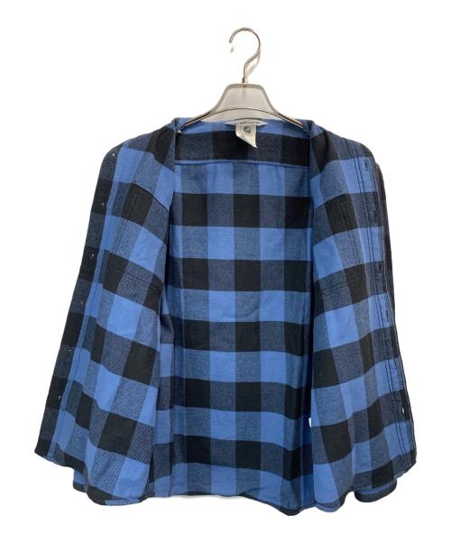 CarHartt（カーハート）CarHartt (カーハート) ヘビーフランネルシャツ ブルー×ブラック サイズ:Mの古着・服飾アイテム