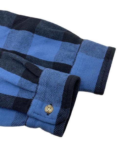 CarHartt（カーハート）CarHartt (カーハート) ヘビーフランネルシャツ ブルー×ブラック サイズ:Mの古着・服飾アイテム