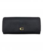 COACHコーチ）の古着「フラップウォレット」｜ブラック