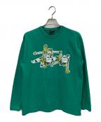 stussyステューシー）の古着「長袖カットソー」｜グリーン