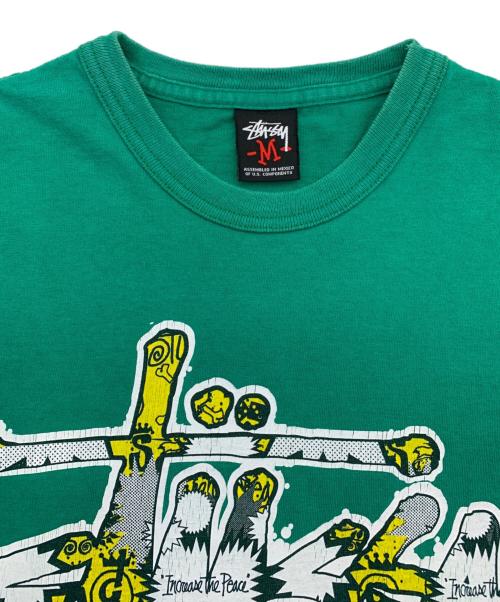 stussy（ステューシー）stussy (ステューシー) 長袖カットソー グリーン サイズ:Mの古着・服飾アイテム