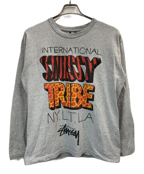 stussy（ステューシー）stussy (ステューシー) 長袖カットソー グレー サイズ:Mの古着・服飾アイテム