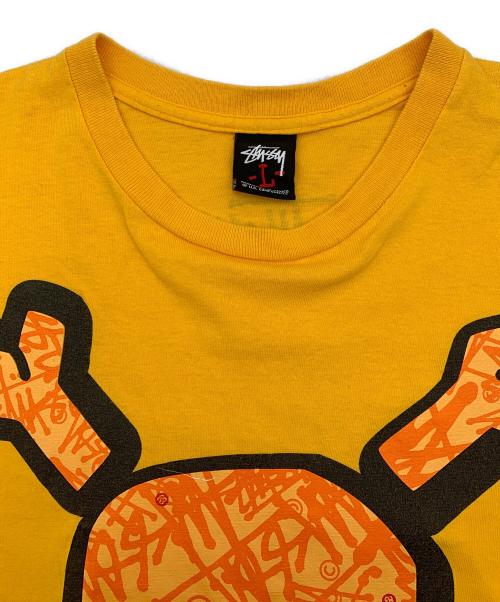 stussy（ステューシー）stussy (ステューシー) 半袖カットソー イエロー サイズ:Lの古着・服飾アイテム